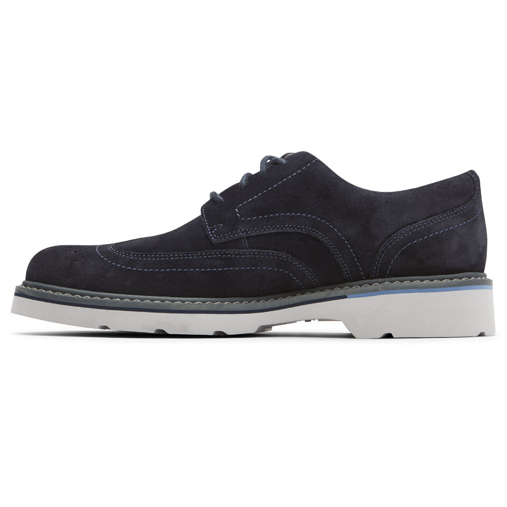 Rockport Mens Charlee Waterproof Wingtip - Sneakers Navy - PUL159387